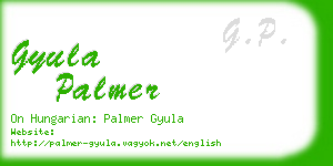 gyula palmer business card